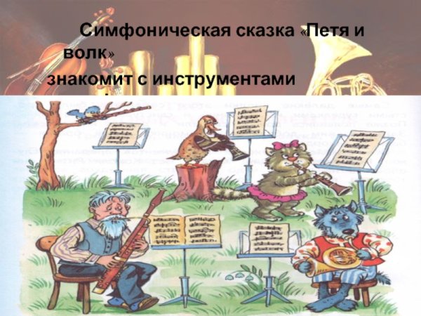 Симфоническая сказка Петя и волк инструменты