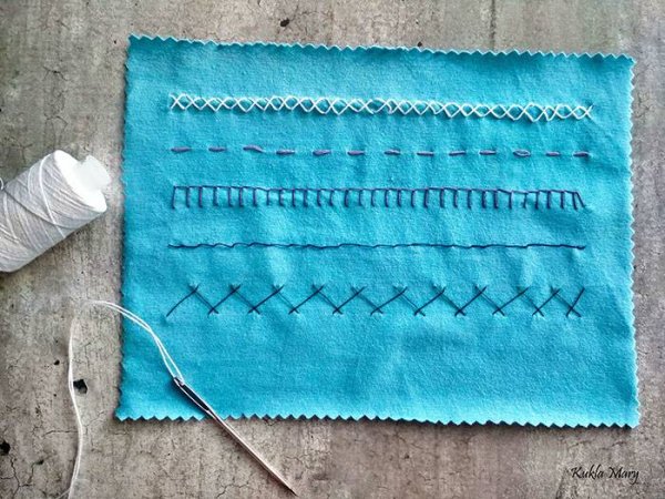 Ручные Стежки на ткани