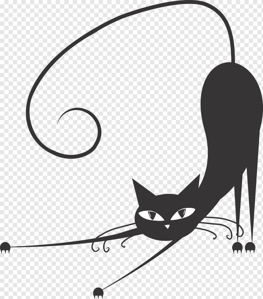 Черная кошка рисунок