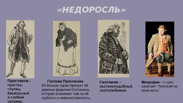Госпожа Простакова Недоросль характеристика