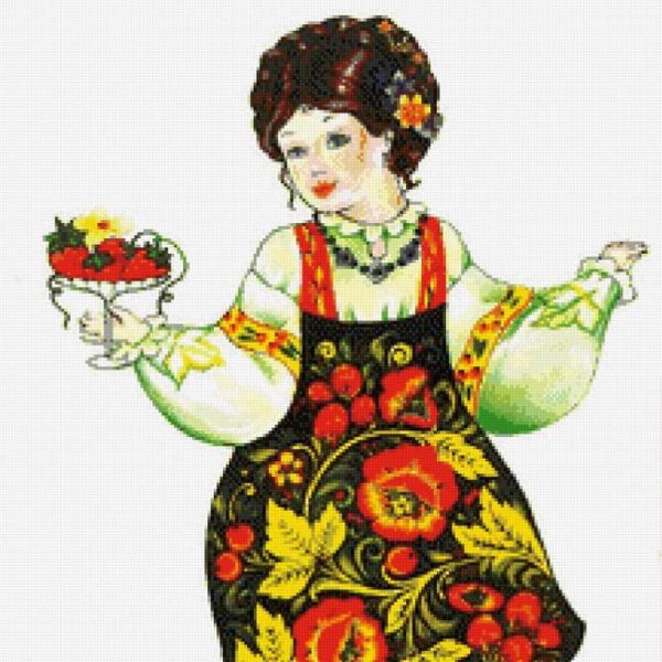 Женщины в хохломе