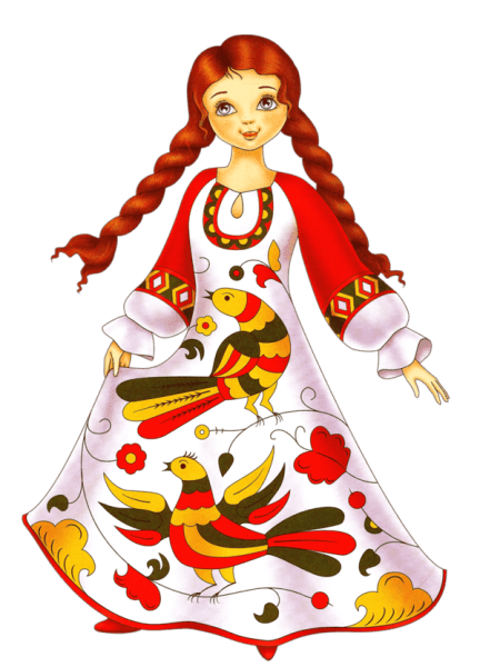 Рисунок русской девушки