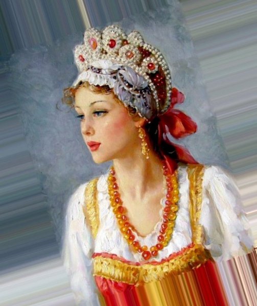 Аргунов девушка в кокошнике