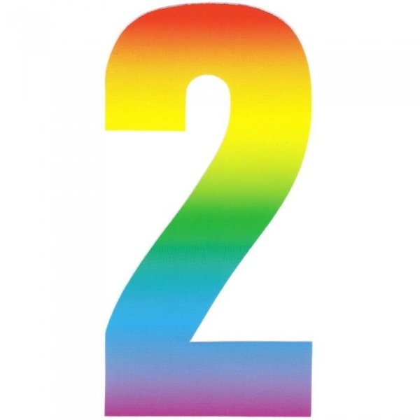 Цифра 2 синяя