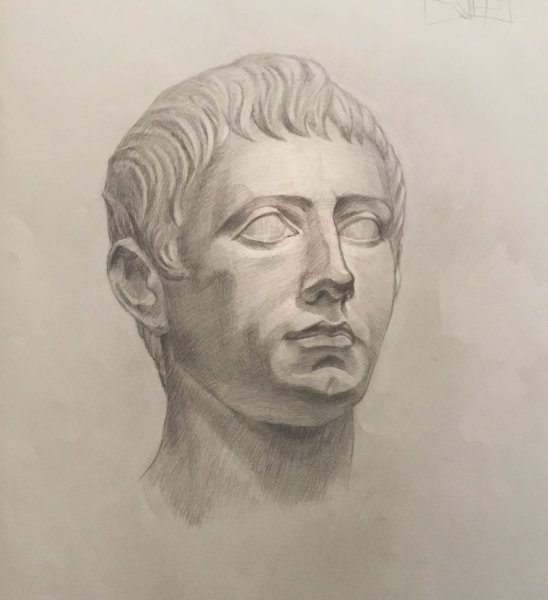 Германик гипсовая голова