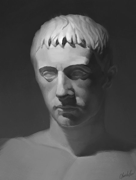 Германик гипсовая голова
