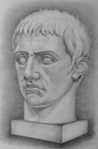 Германик гипсовая голова