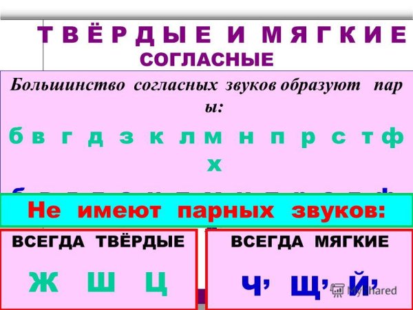Всегда Твердые согласные звуки