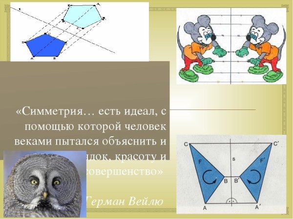 Осевая симметрия интересные фигуры