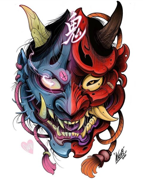 Маска Hannya демон