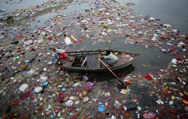 Загрязненные водоемы Индии