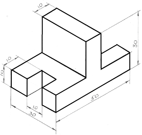 Аксонометрическая проекция детали чертеж