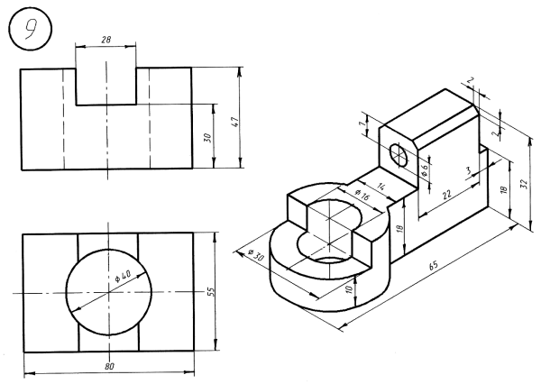 Аксонометрическая проекция опора сталь