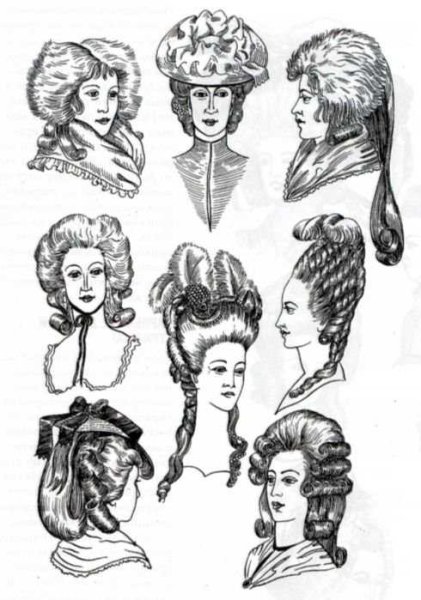 Парики дворян 18 века в России