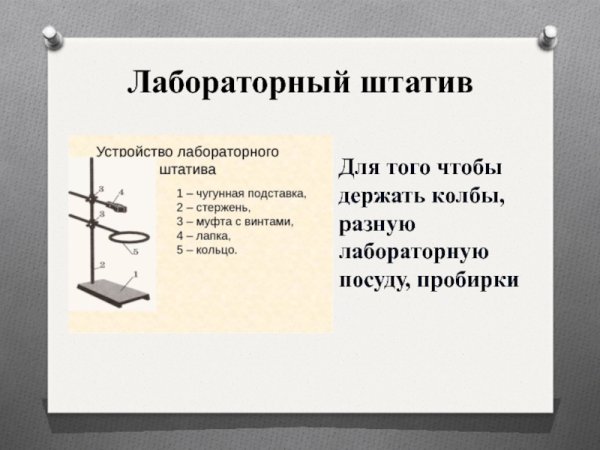 Строение химического штатива