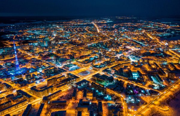 Город Якутск с высоты