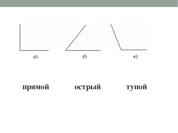 Острый угол тупой угол прямой угол