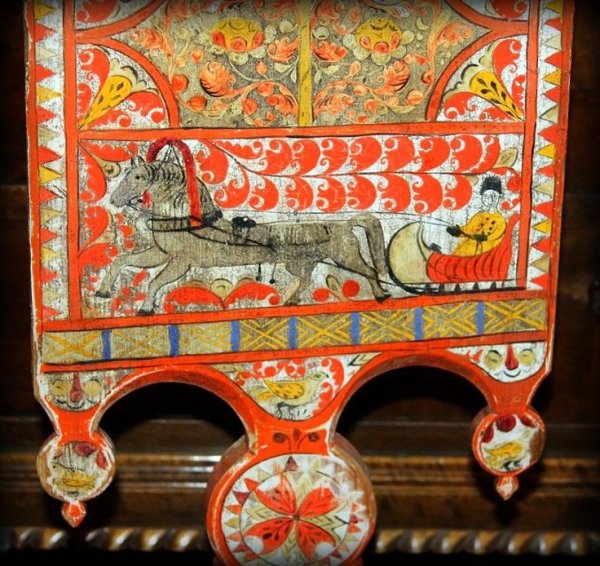Борецкая роспись прялка