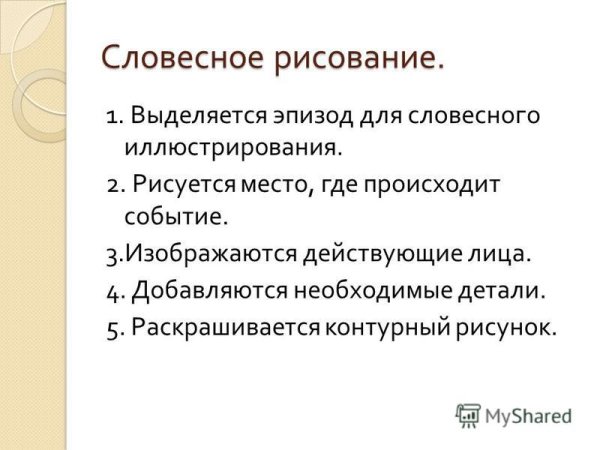 Словесное рисование на уроках чтения