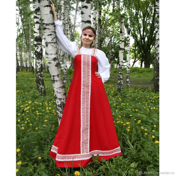 Сарафан крестьянки 1 век Архангельская Губерния