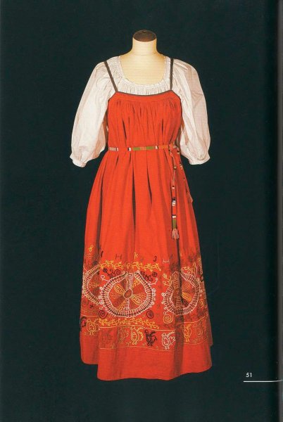 Рисование русской народной одежды сарафан