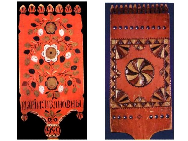 Русские орнаменты на прялке