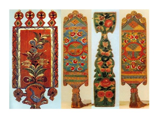 Уфтюжская роспись прялка
