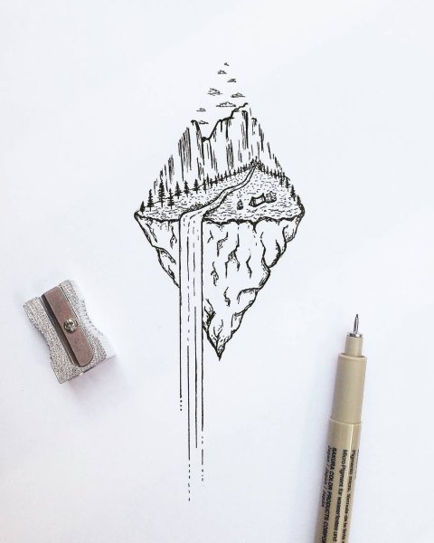 Рисунки линером