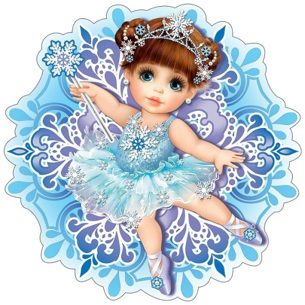 Снежинка мультяшная
