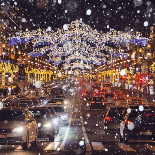 Невский проспект Санкт-Петербург зимой