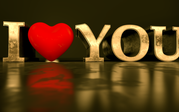 Надпись i Love you