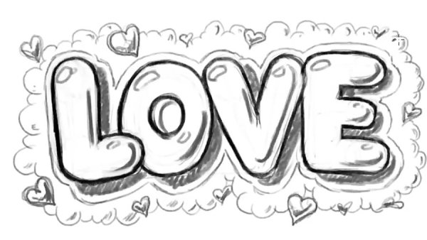 Сердце с надписью i Love you