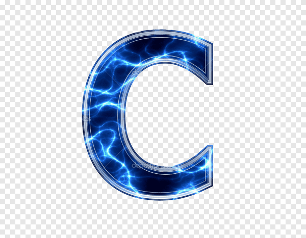 Буква c синяя
