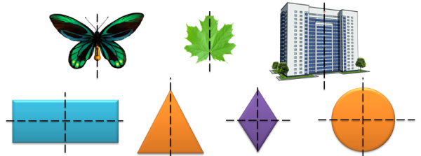 Построение симметричных фигур относительно прямой