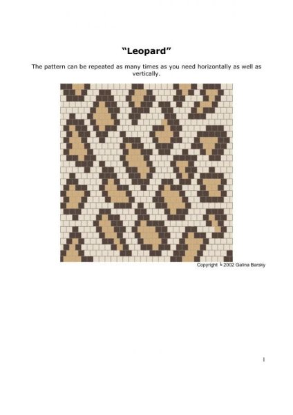 Схемы леопардового жаккарда