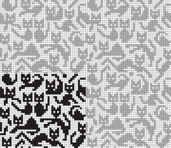 Леопардовый филейный узор