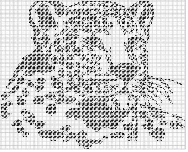 Филейное вязание животные схемы