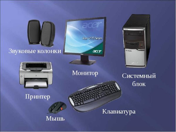 Монитор мышка клавиатура системный блок
