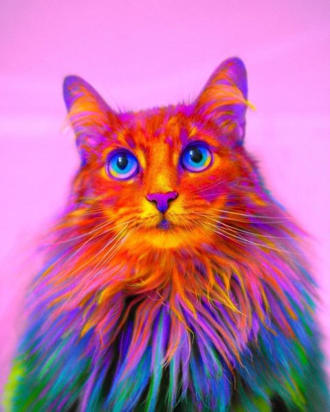 Разноцветные котики