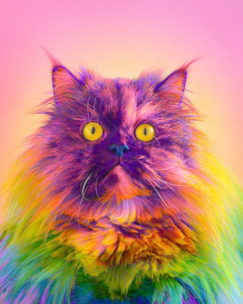 Разноцветная кошка