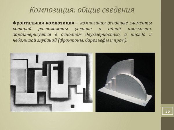 Фронтальная и глубинная композиция