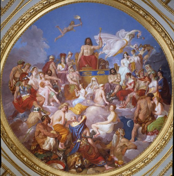 Боги древней Греции пируют на Олимпе