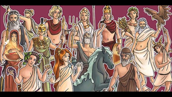 Изображение Олимпийских богов