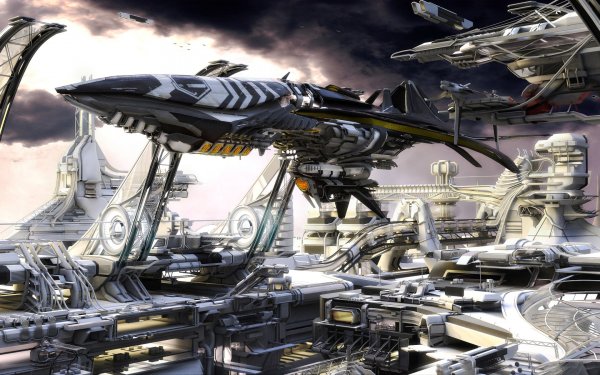 Космический порт Sci-Fi
