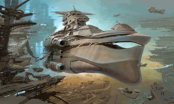 Sci-Fi космические корабли дизельпанк