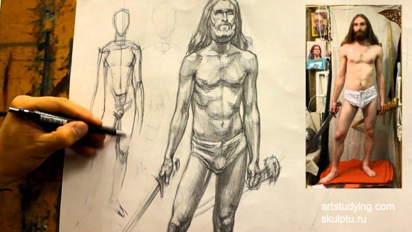 Контрапост Академический рисунок