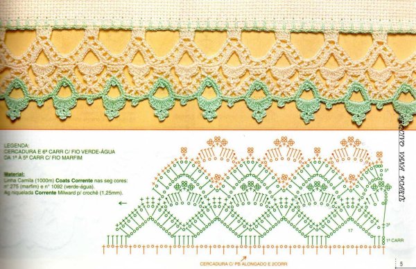 Двухцветная кайма крючком