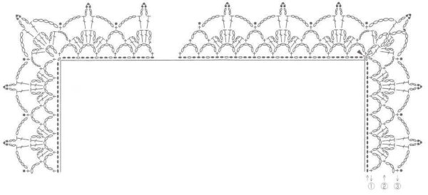 Обвязка палантина крючком схемы и описание