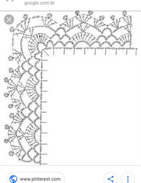 Кайма для платка крючком схемы