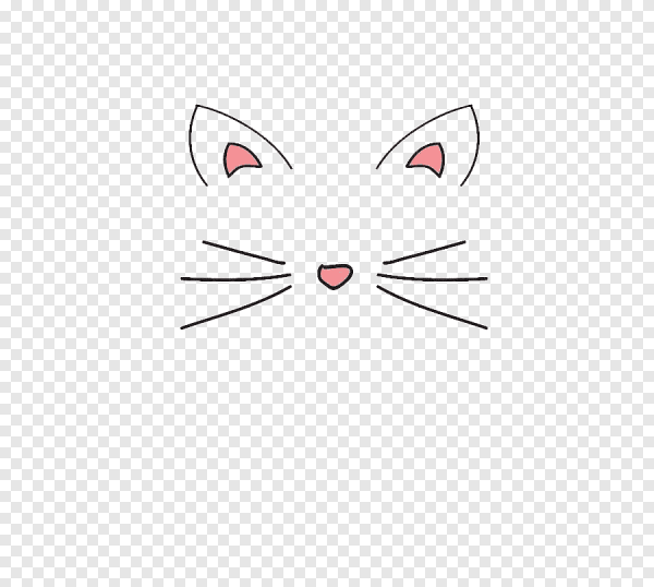 Мордочка кошки на прозрачном фоне